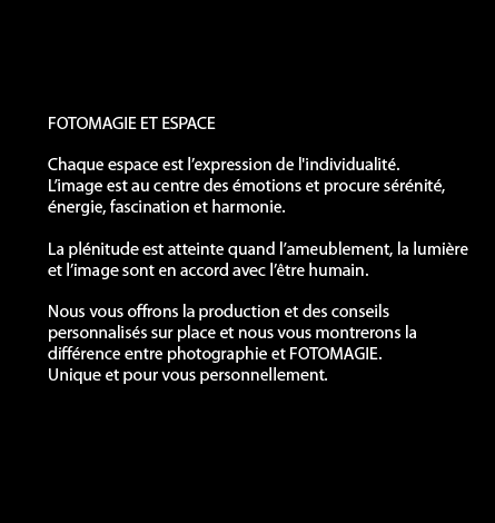 Chaque espace est l’expression de l'individualité.