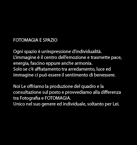 Ogni spazio è un’espressione d’individualità.